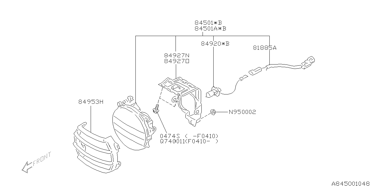 Diagram LAMP (FOG) for your 2004 Subaru Legacy 2.5L SPORT SHIFT GT Wagon 