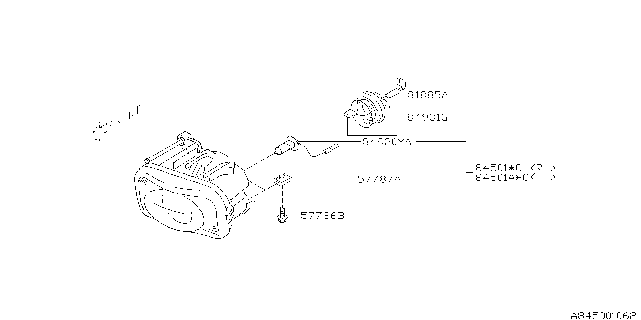 Diagram LAMP (FOG) for your 2002 Subaru Outback  COLD WEATHER WAGON 