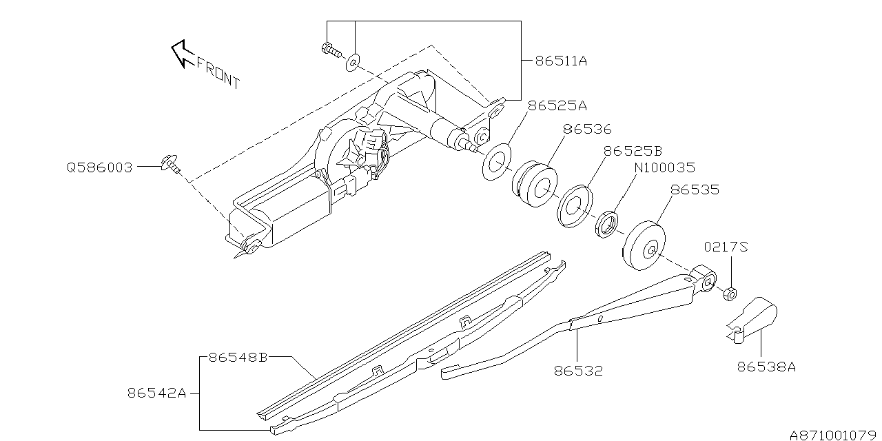 Diagram WIPER (REAR) for your 2009 Subaru Forester   