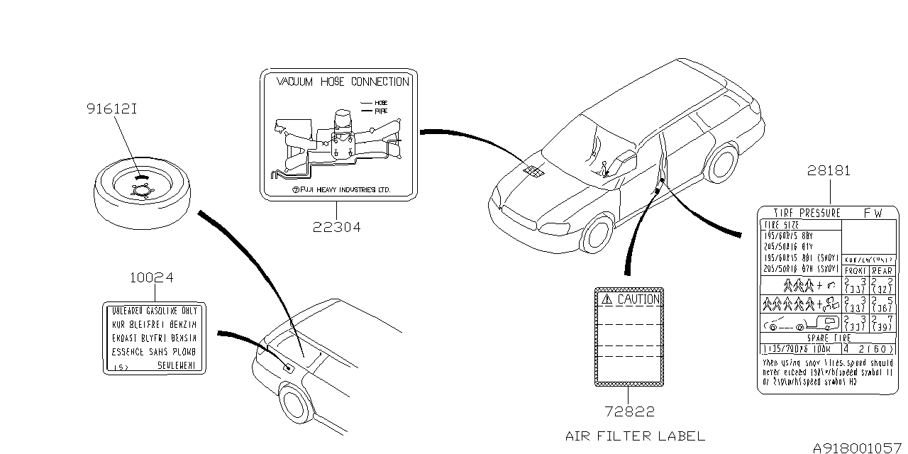 Diagram LABEL (CAUTION) for your 2017 Subaru Forester  Limited 