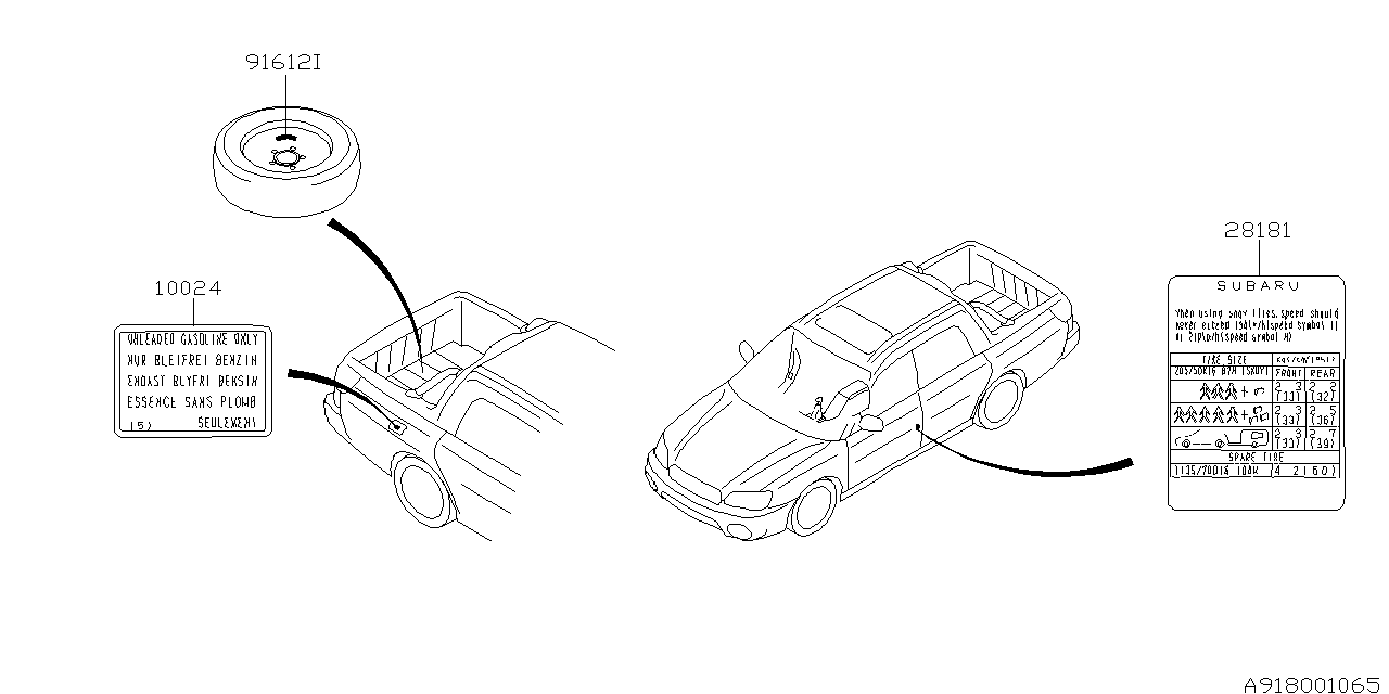 Diagram LABEL (CAUTION) for your 2023 Subaru Outback   