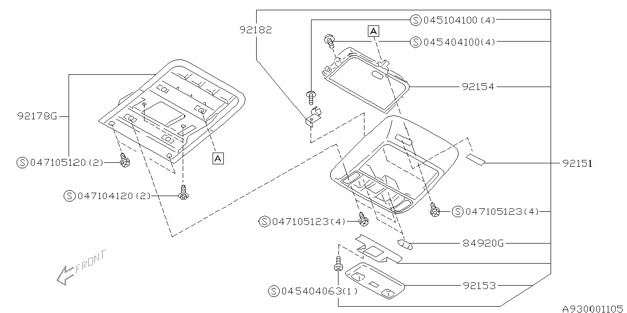 Diagram CONSOLE BOX for your Subaru