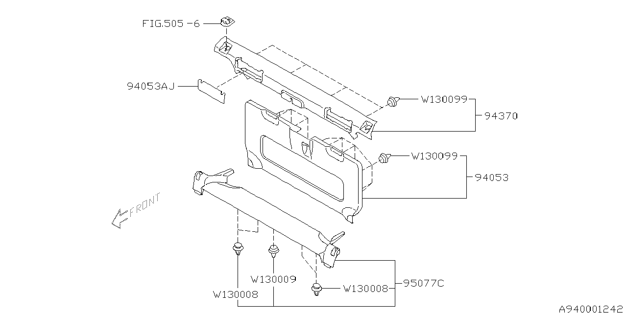 Diagram INNER TRIM for your 2009 Subaru Forester 2.5L 4AT X 