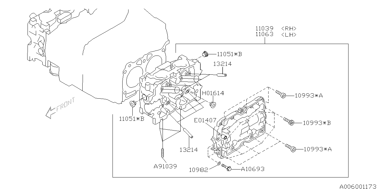 Diagram CYLINDER HEAD for your Subaru