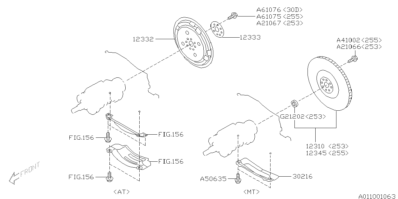 Diagram FLYWHEEL for your 2012 Subaru WRX   