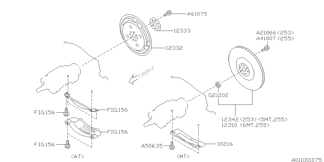 Diagram FLYWHEEL for your 2008 Subaru Legacy   