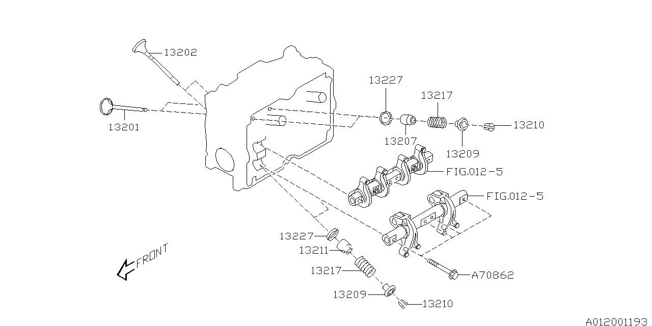 Diagram VALVE MECHANISM for your 2015 Subaru Crosstrek  Limited 