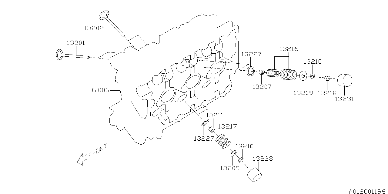 Diagram VALVE MECHANISM for your 2009 Subaru Tribeca   