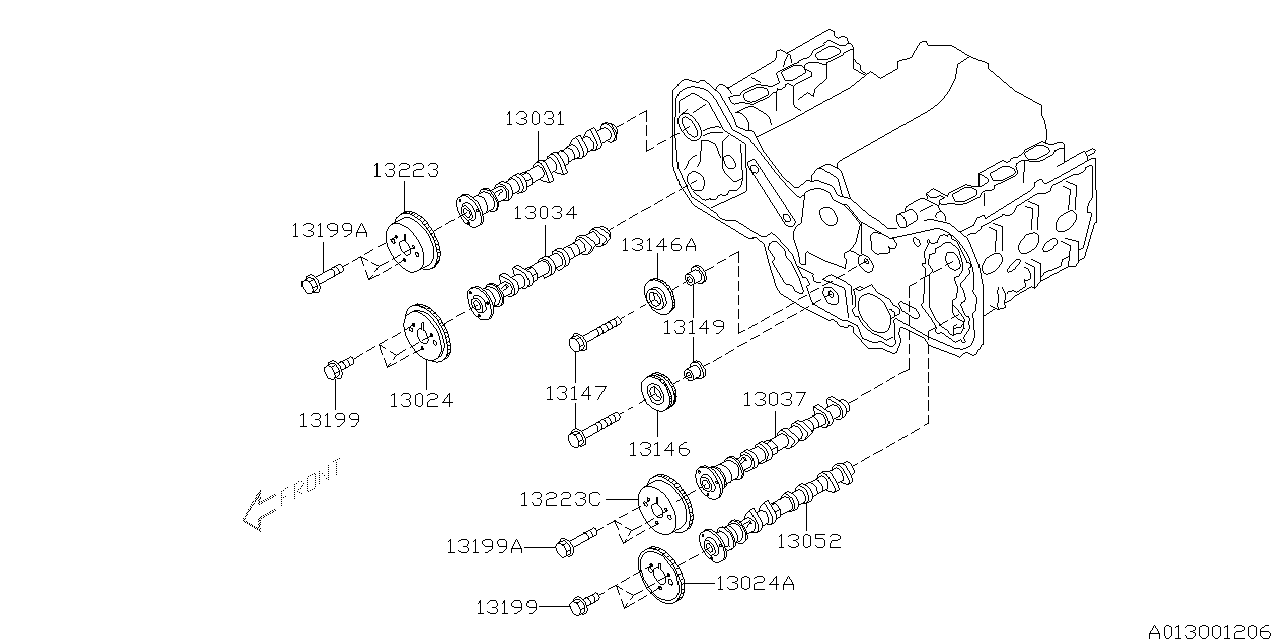 Diagram CAMSHAFT & TIMING BELT for your Subaru BRZ  