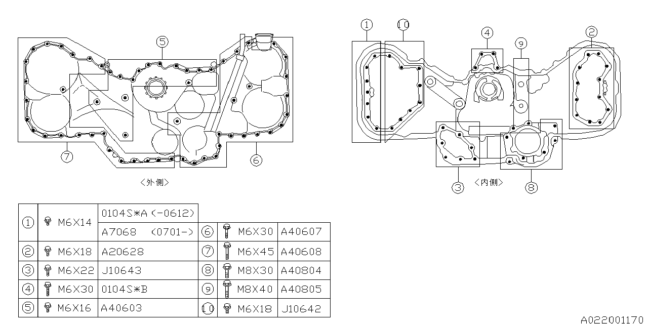 Diagram TIMING BELT COVER for your Subaru Legacy  