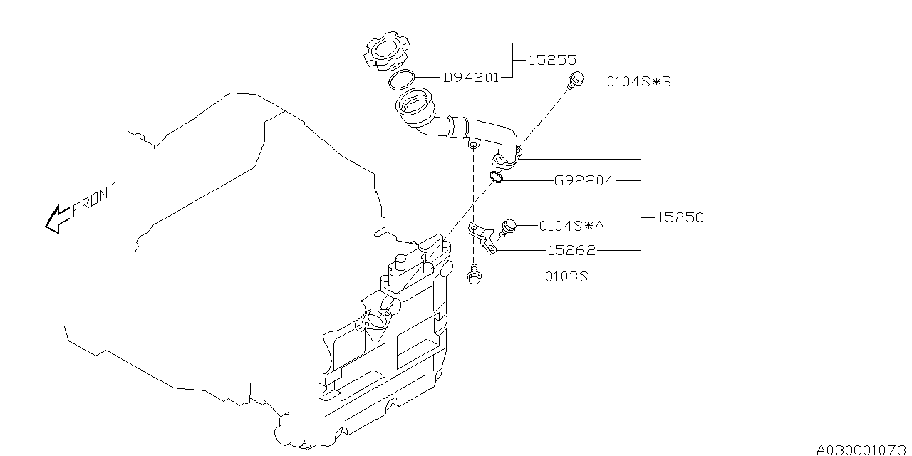 Diagram OIL FILLER DUCT for your 2016 Subaru Impreza  Sedan 