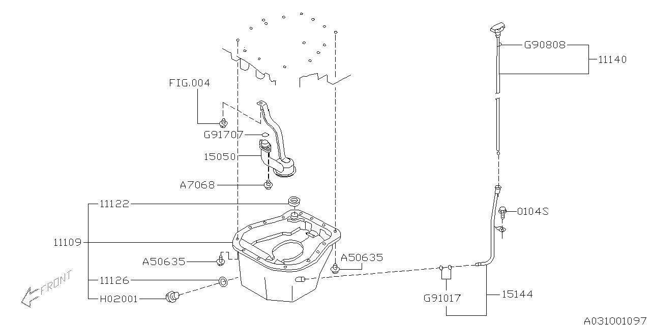 Diagram OIL PAN for your 2006 Subaru Outback   