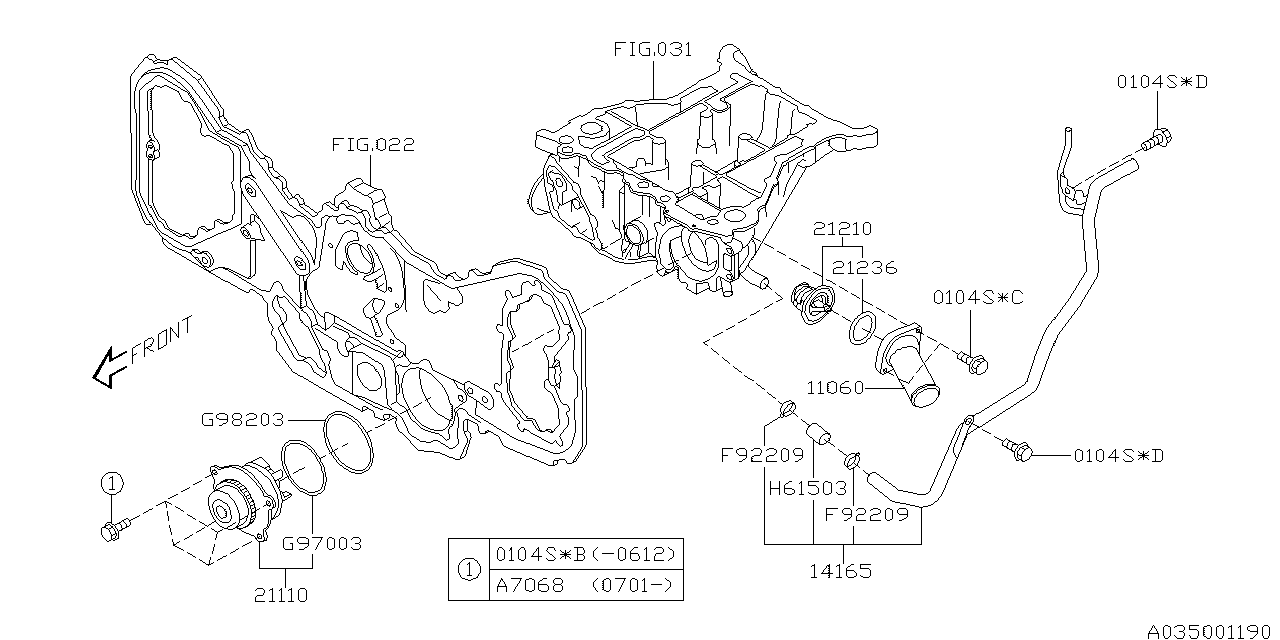 Diagram WATER PUMP for your 2020 Subaru Impreza   