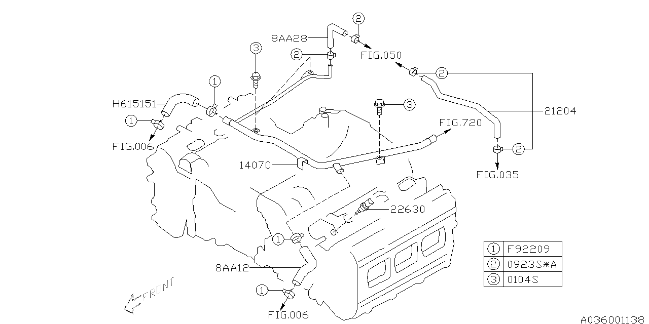 Diagram WATER PIPE (1) for your 2011 Subaru STI   