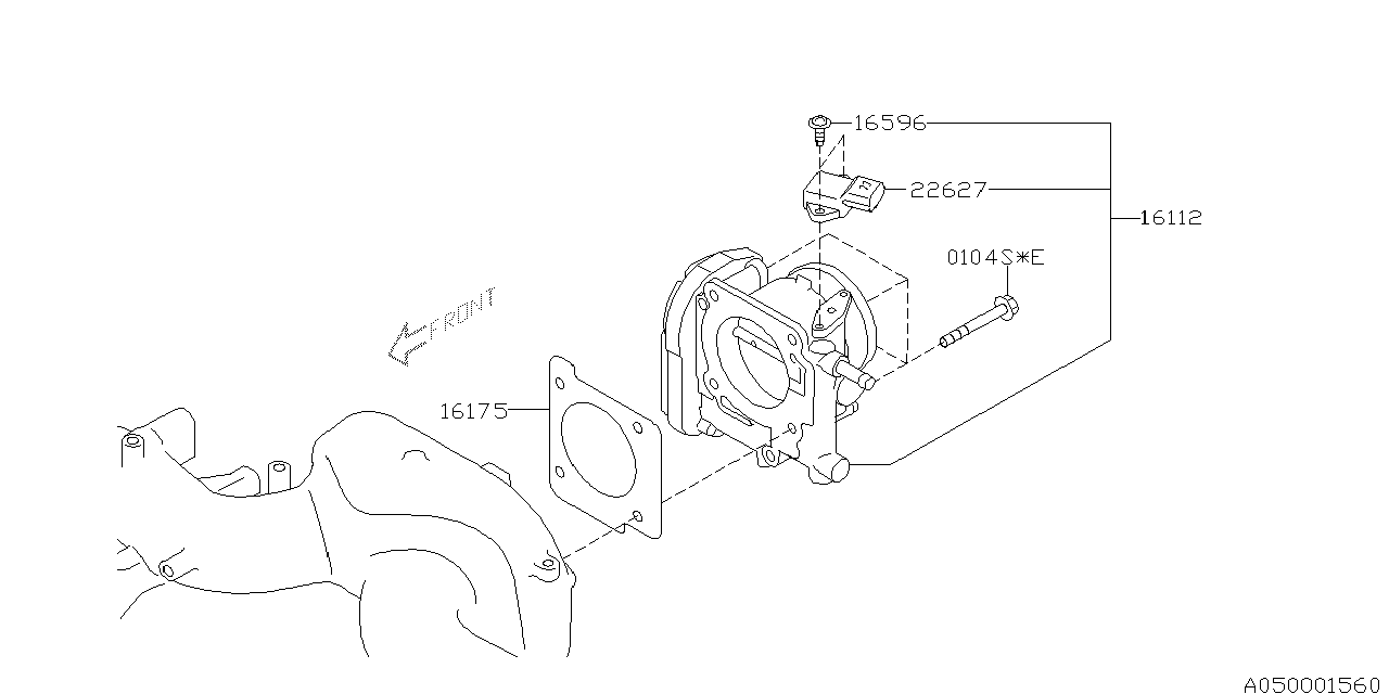 Diagram INTAKE MANIFOLD for your 2004 Subaru WRX   