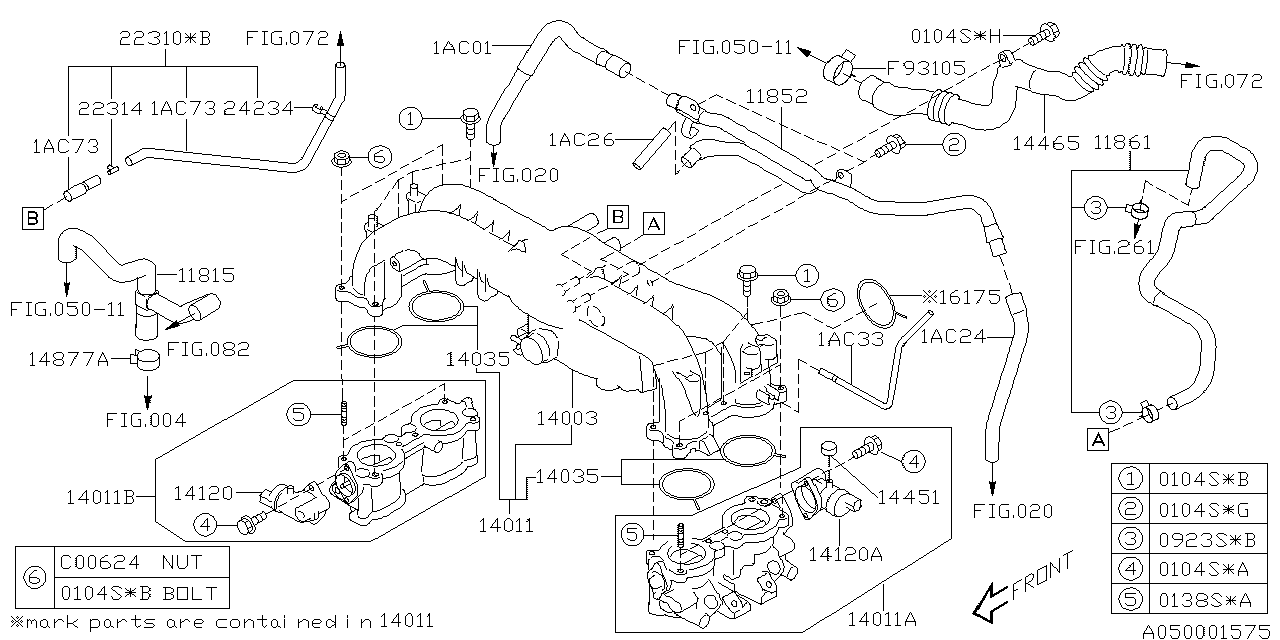 Diagram INTAKE MANIFOLD for your Subaru