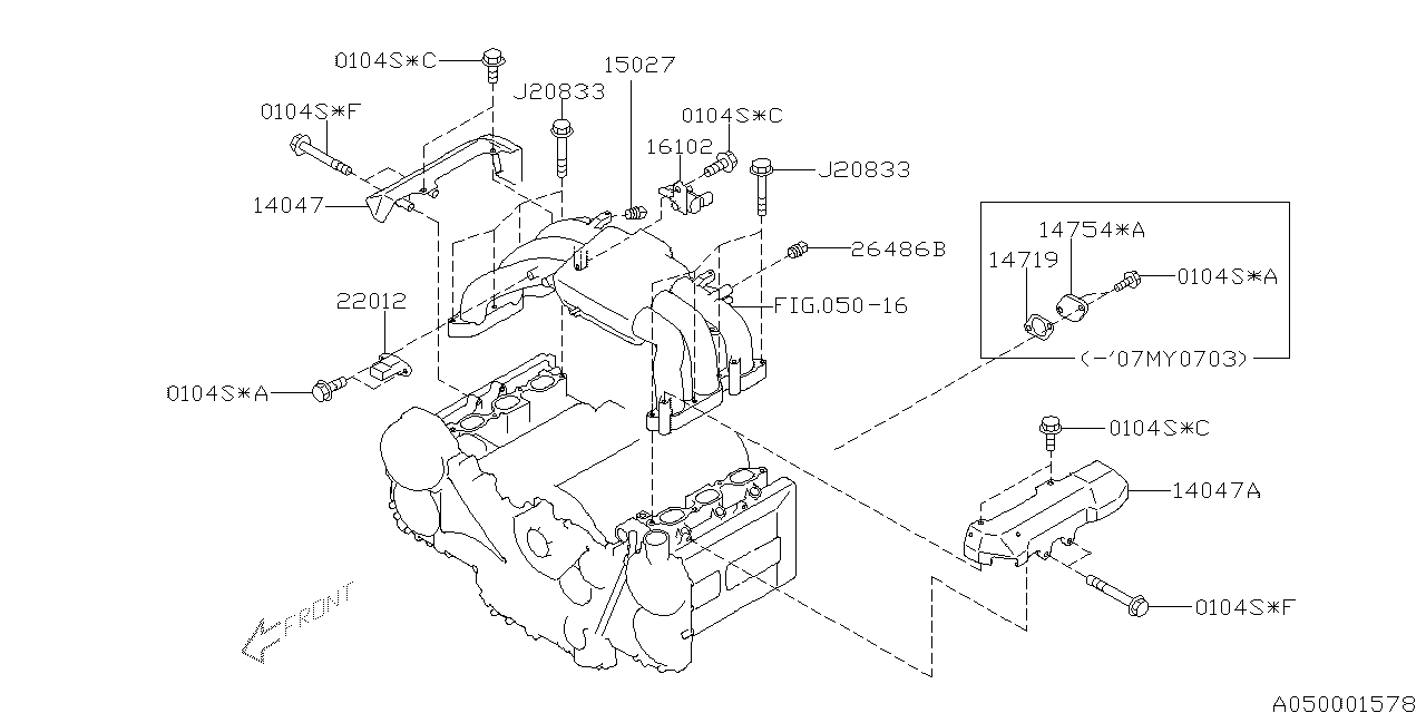 Diagram INTAKE MANIFOLD for your 2021 Subaru Ascent   