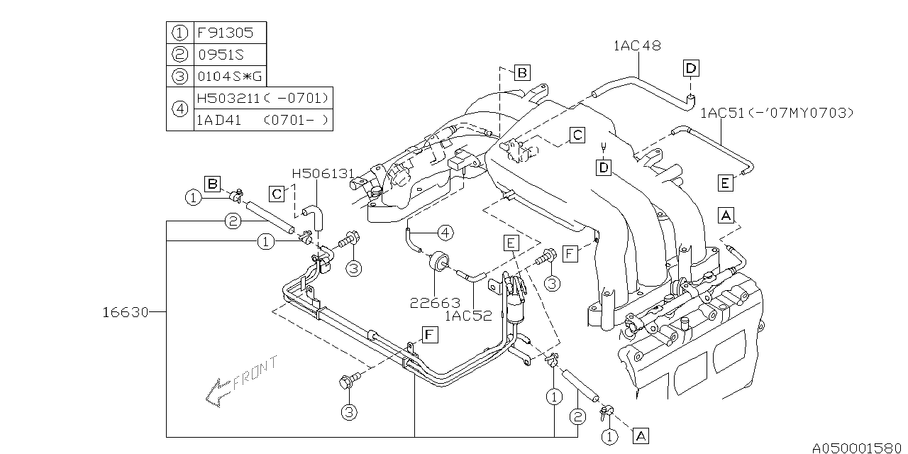 Diagram INTAKE MANIFOLD for your 2017 Subaru Legacy  Premium Sedan 