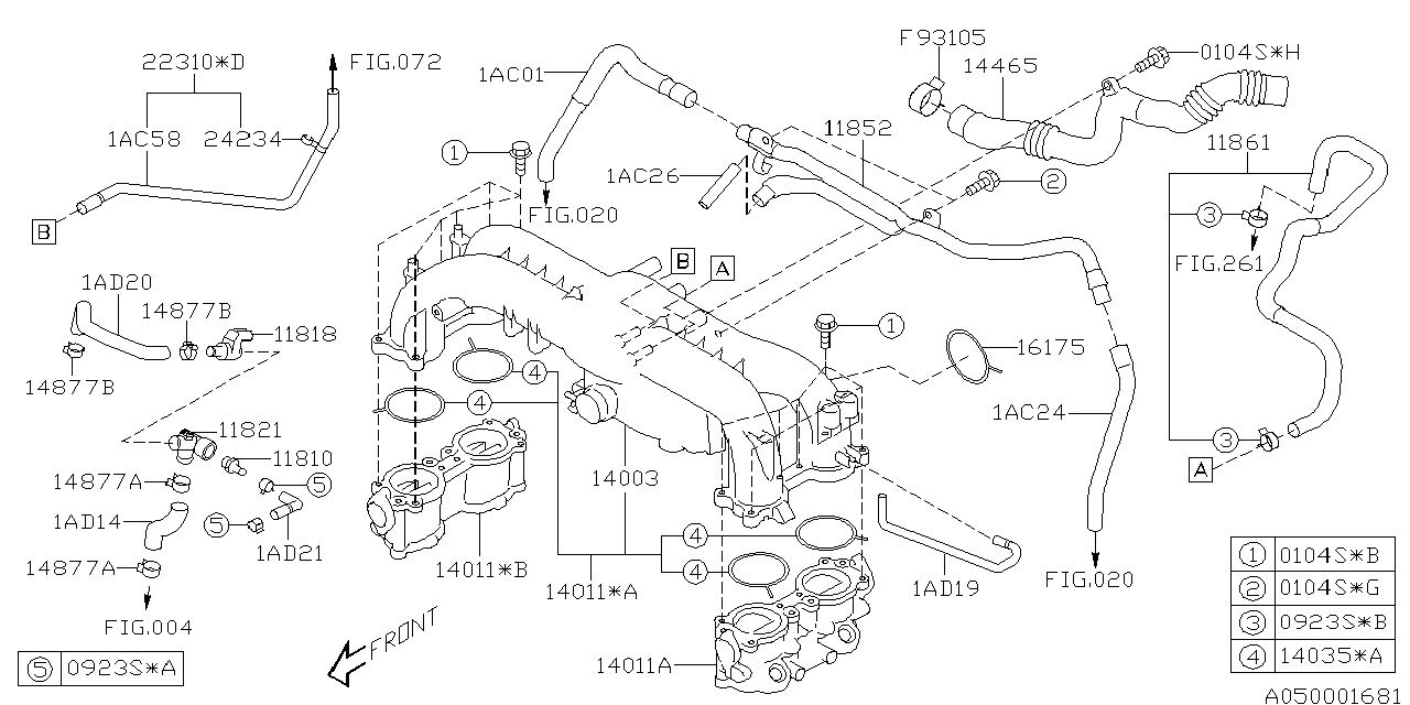 Diagram INTAKE MANIFOLD for your 2007 Subaru Legacy   