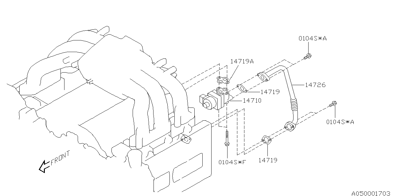 Diagram INTAKE MANIFOLD for your 2018 Subaru Crosstrek   