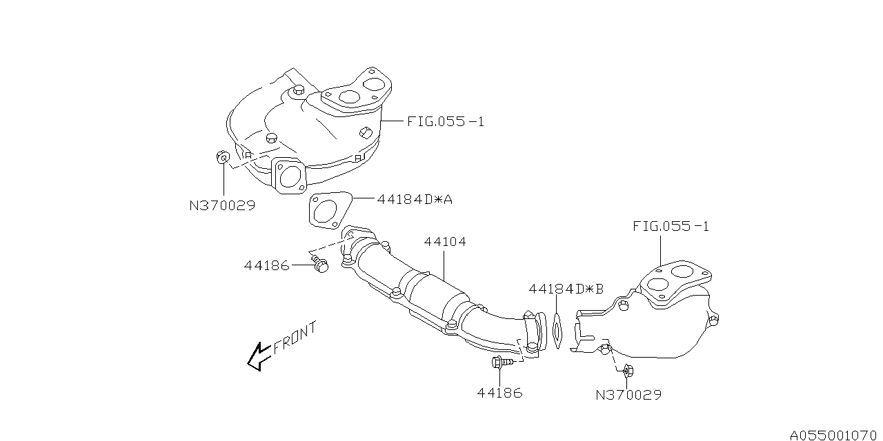Diagram EXHAUST MANIFOLD for your 2007 Subaru Legacy   