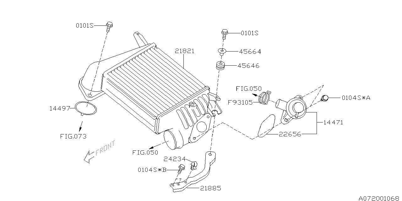 Diagram INTER COOLER for your Subaru Outback  