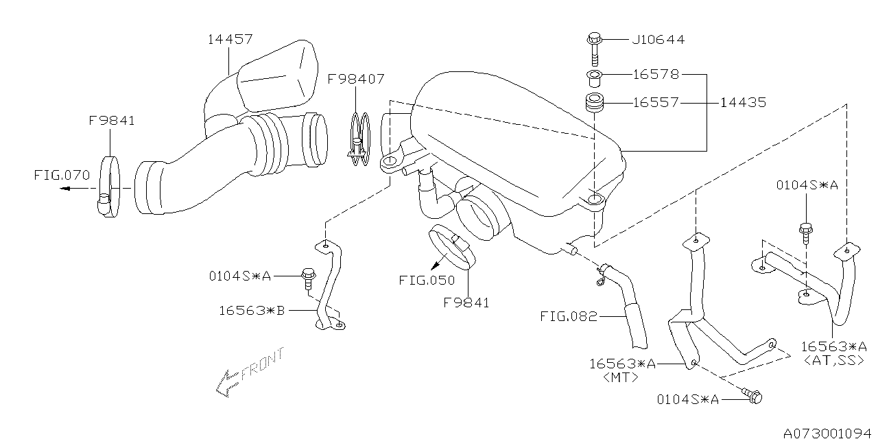 Diagram AIR DUCT for your 2024 Subaru Legacy   