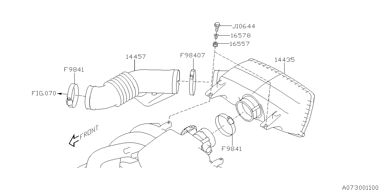 Diagram AIR DUCT for your 2023 Subaru Legacy   