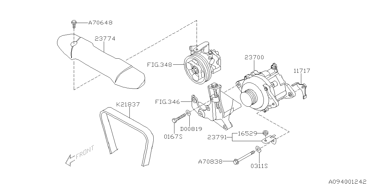 Diagram ALTERNATOR for your Subaru