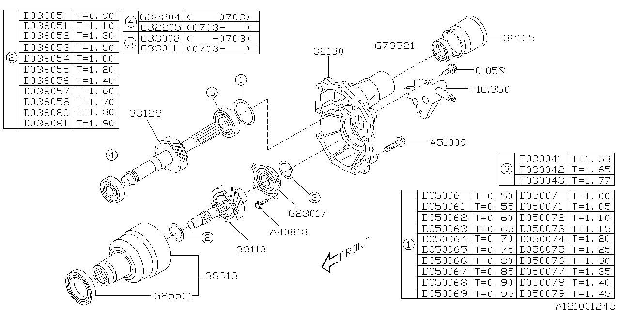 Diagram MT, TRANSFER & EXTENSION for your 2007 Subaru Legacy   