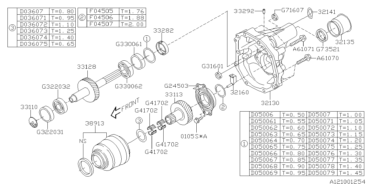 Diagram MT, TRANSFER & EXTENSION for your 2002 Subaru WRX   