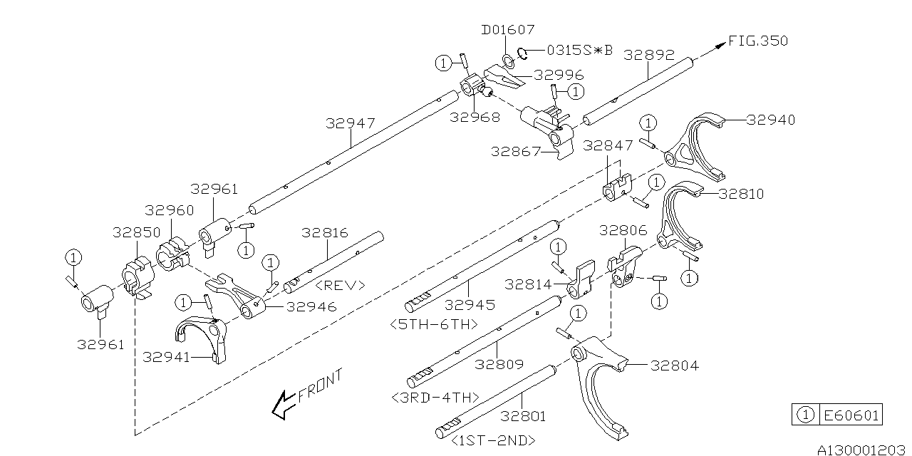 Diagram MT, SHIFTER FORK & SHIFTER RAIL for your 2024 Subaru Legacy   