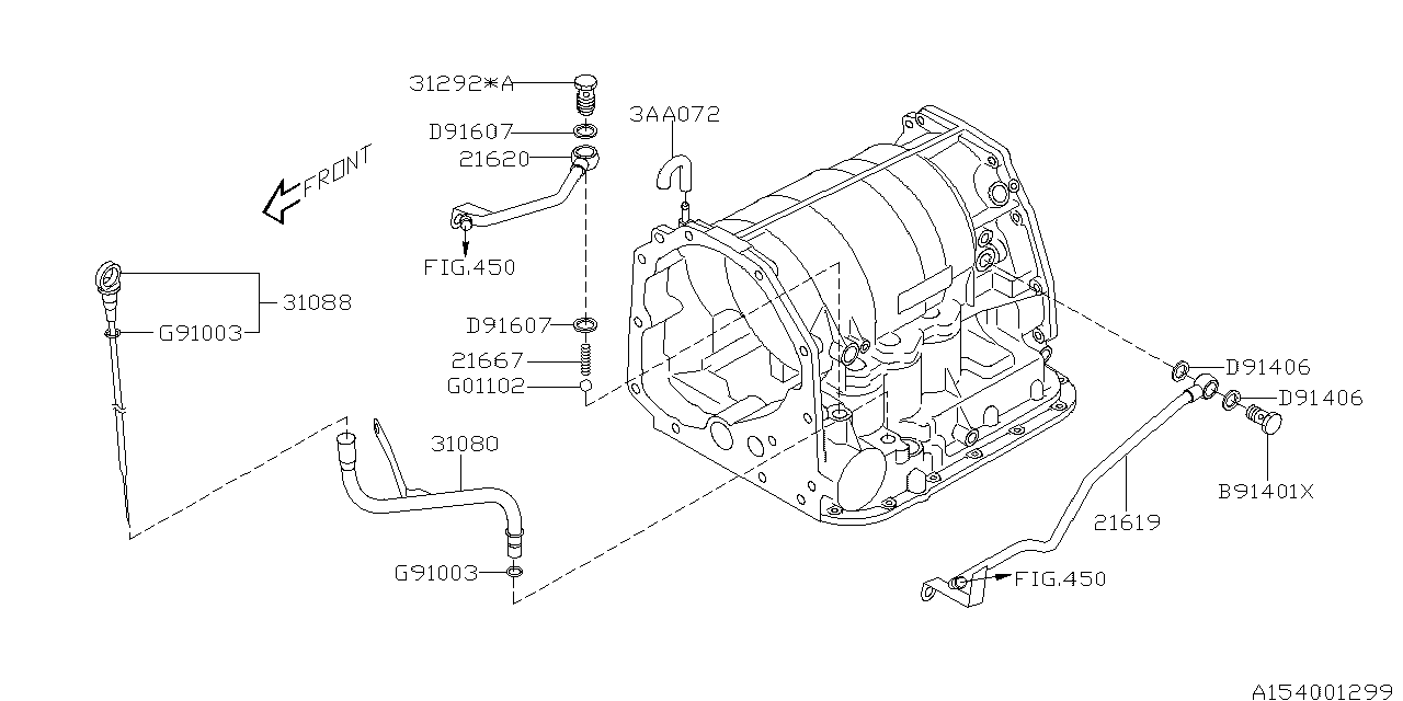 Diagram AT, TRANSMISSION CASE for your 2004 Subaru Legacy  L-S SEDAN 