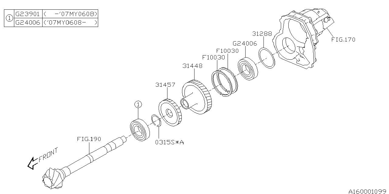 Diagram AT, REDUCTION GEAR for your 2014 Subaru Impreza  Limited Wagon 