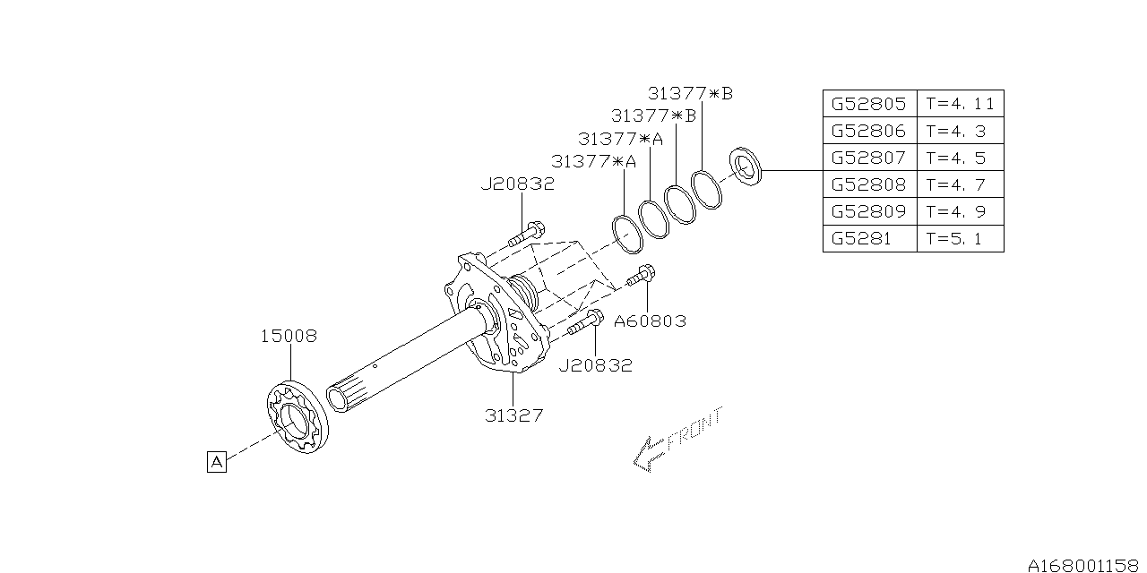 Diagram AT,OIL PUMP for your 2008 Subaru WRX  SEDAN 