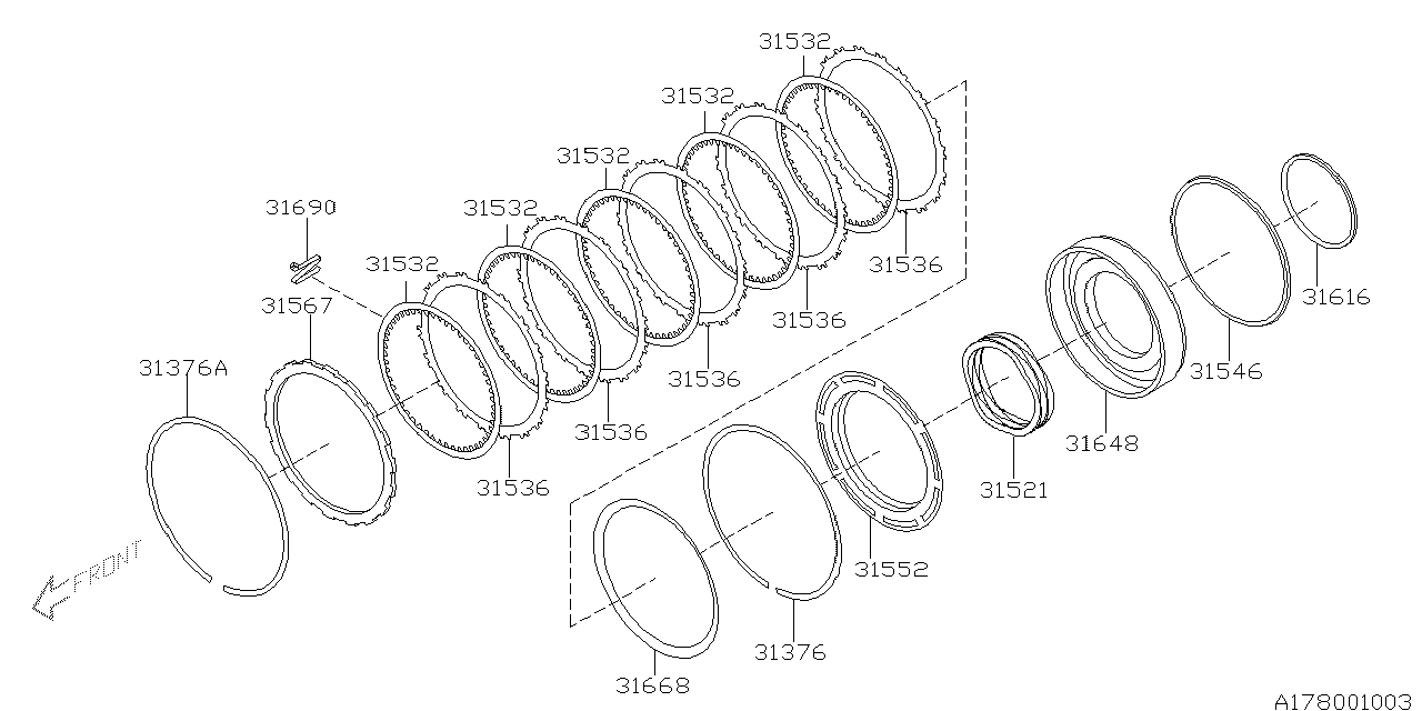 Diagram 5AT,REV BRAKE for your 2008 Subaru WRX  SEDAN 