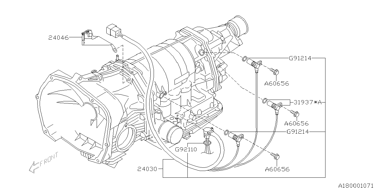 Diagram AT, SHIFT CONTROL for your 2020 Subaru Impreza  EYESIGHT SEDAN 