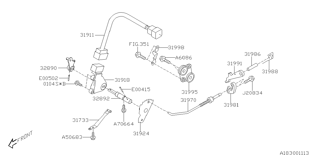 Diagram AT, CONTROL DEVICE for your Subaru