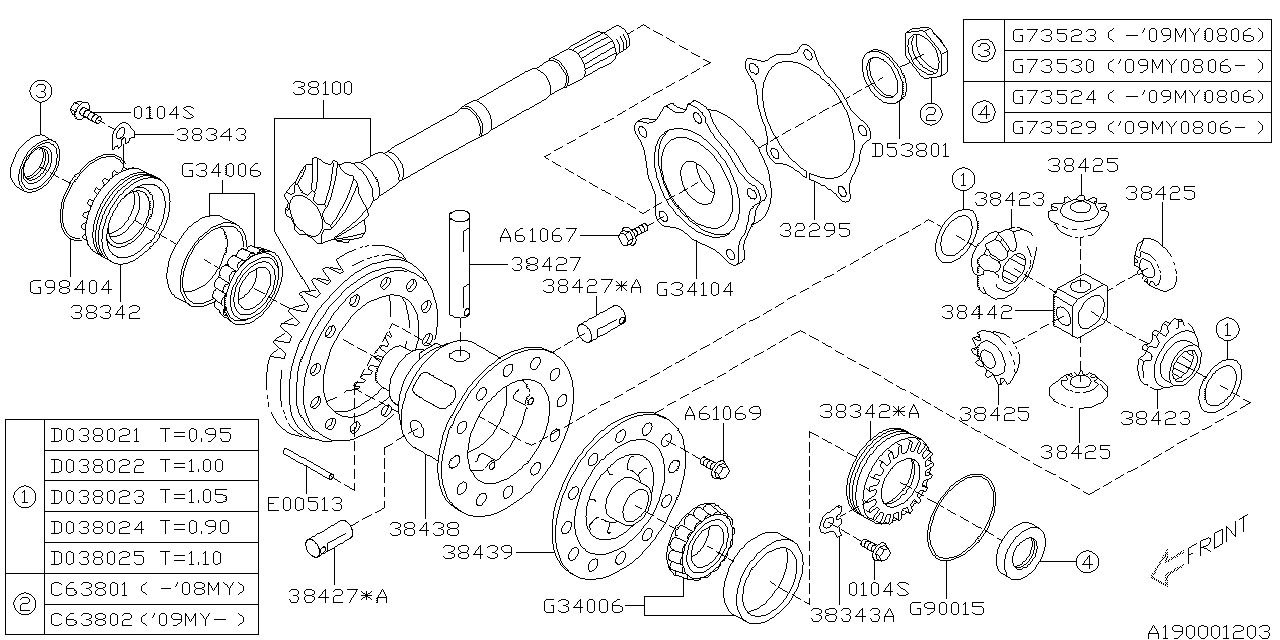 Diagram DIFFERENTIAL (TRANSMISSION) for your 2002 Subaru Impreza   