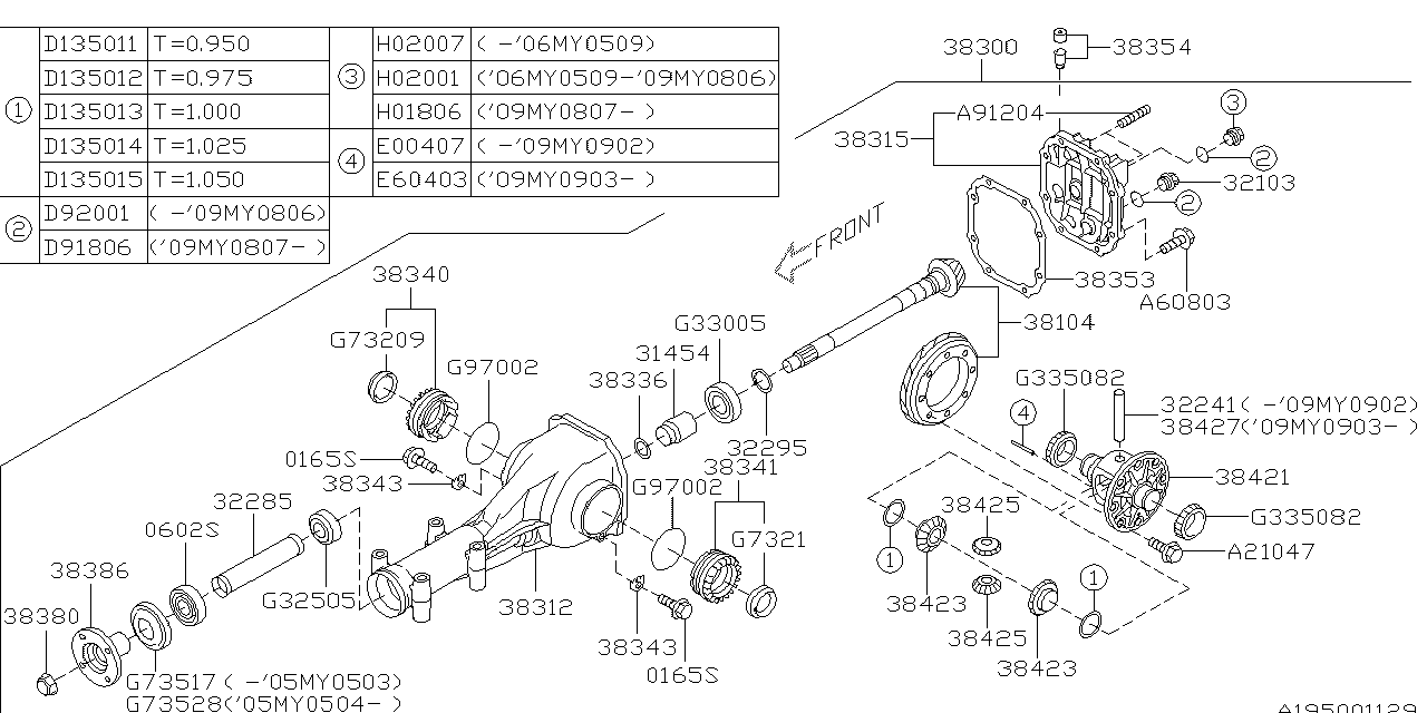 Diagram DIFFERENTIAL (INDIVIDUAL) for your 2005 Subaru Legacy   