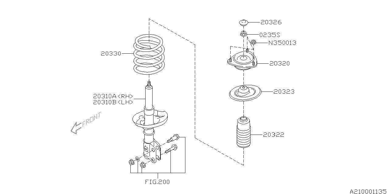 FRONT SHOCK ABSORBER Diagram