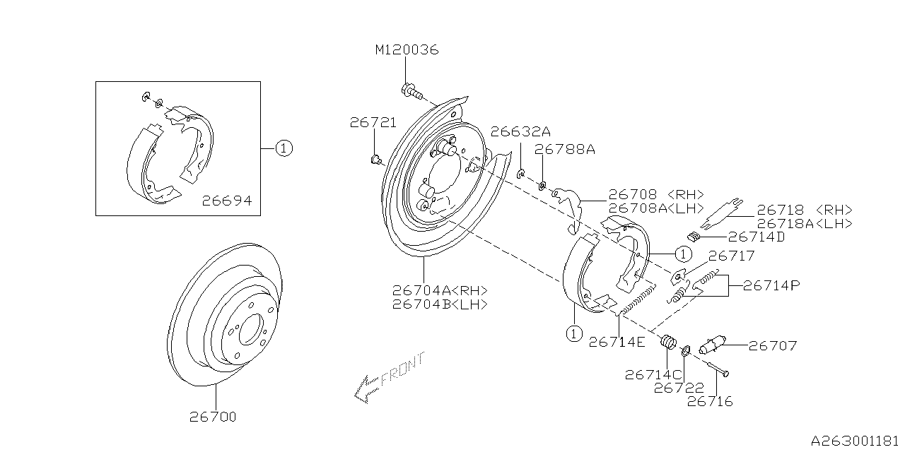 Diagram REAR BRAKE for your 2021 Subaru STI   