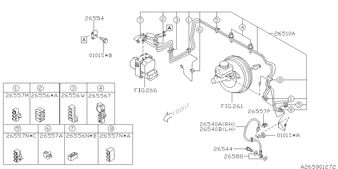 Diagram BRAKE PIPING for your 2004 Subaru Impreza   