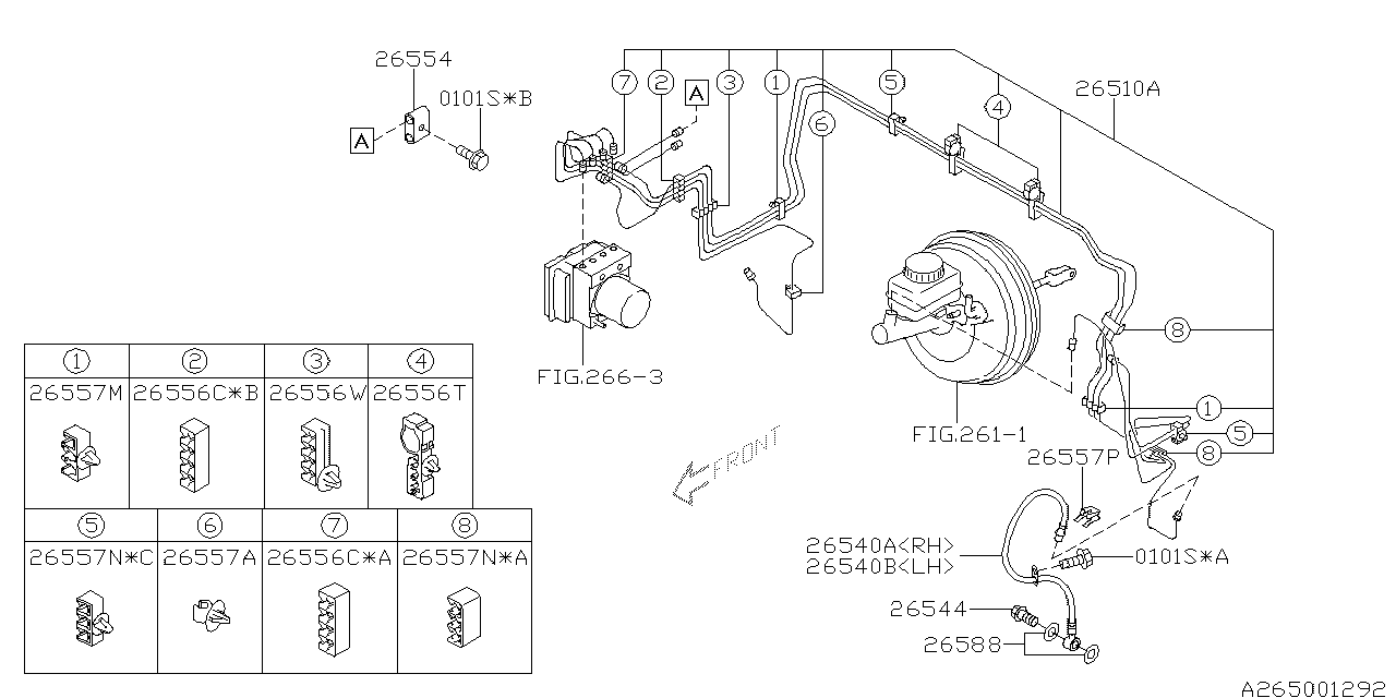 Diagram BRAKE PIPING for your 2014 Subaru Impreza  Limited Sedan 