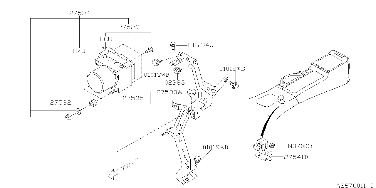 Diagram ANTILOCK BRAKE SYSTEM for your Subaru Outback  