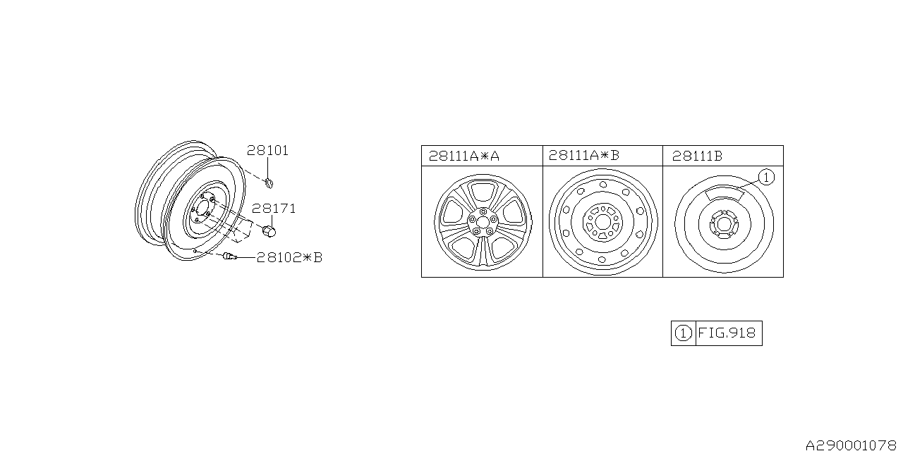 Diagram DISK WHEEL for your 2008 Subaru Legacy   