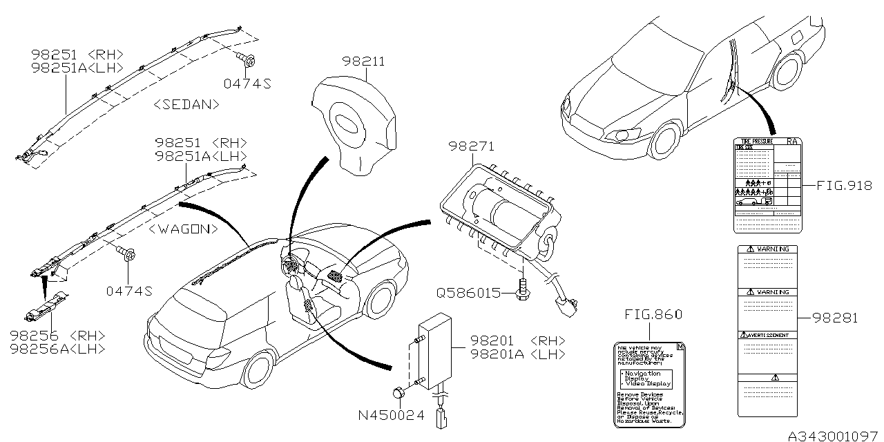 Diagram AIR BAG for your 2012 Subaru STI   