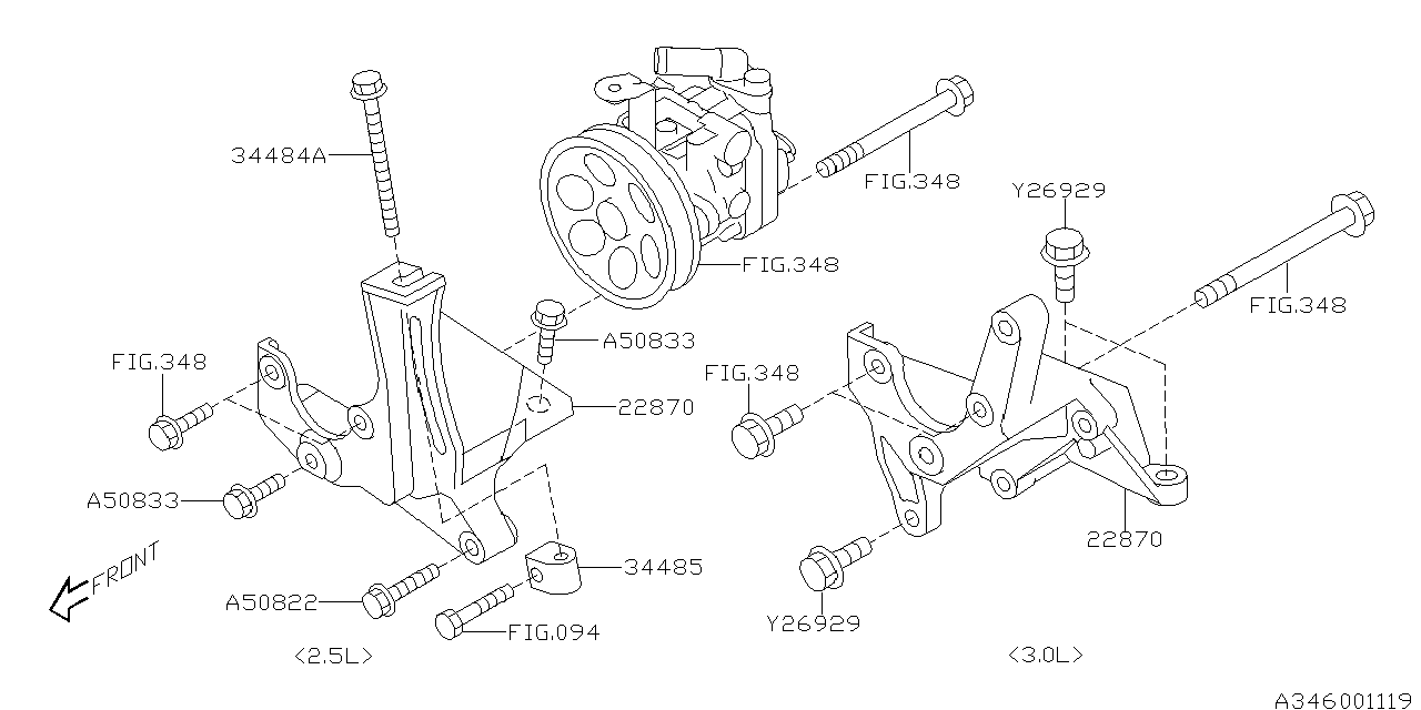 Diagram POWER STEERING SYSTEM for your 2007 Subaru Legacy   