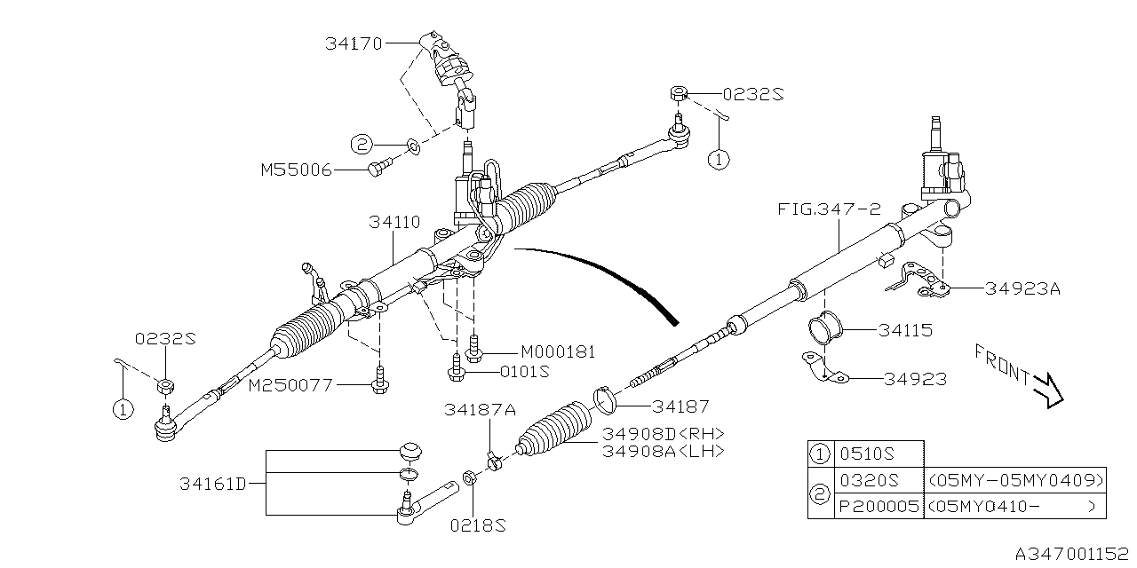 POWER STEERING GEAR BOX Diagram