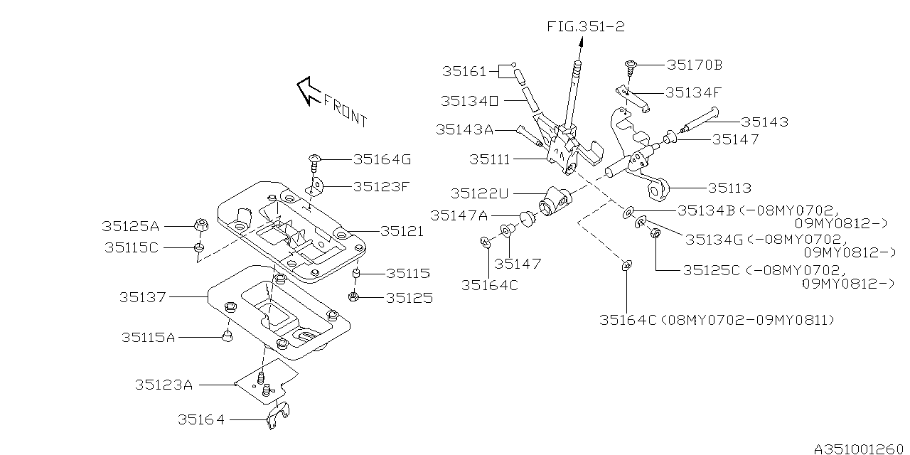 Diagram SELECTOR SYSTEM for your 2012 Subaru Impreza  Sedan 